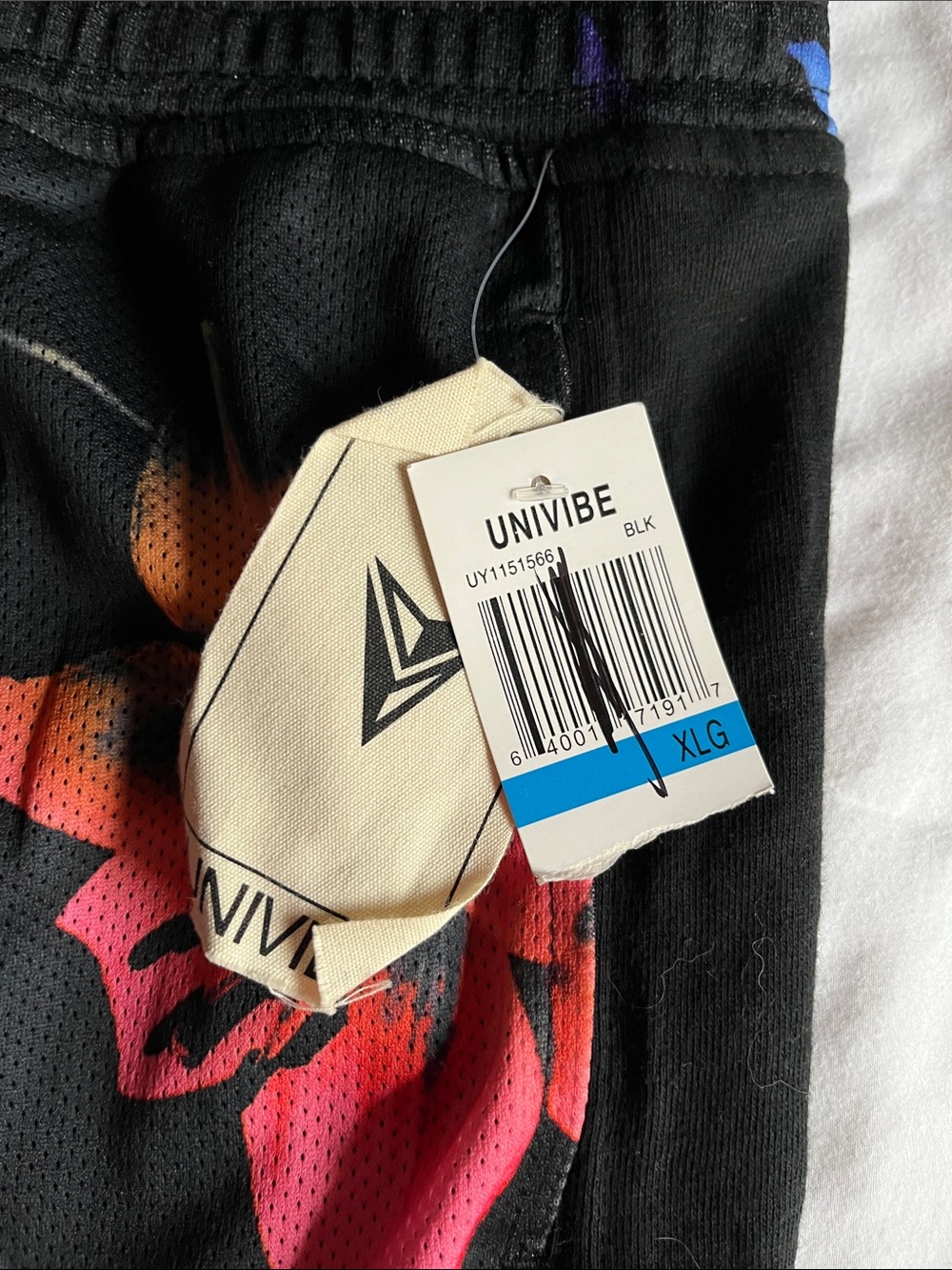 Univibe Black Floral Swim Trunks with Multicolor Blooms - Picture 2 of 4